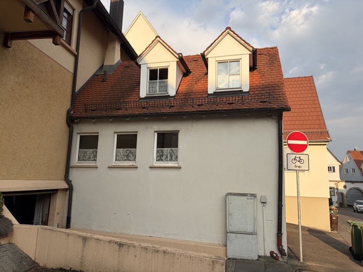 Ansicht von der linken Seite mit der Fensterreihe des Erdgeschosses